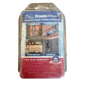 NIB THE FREEZE MISER Outdoor Faucet Freeze Protector 2pk - Retails for $58.95